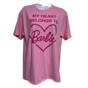 Mattel Barbie ''My Heart Belongs To Barbie'' T-Shirt Womens Size M